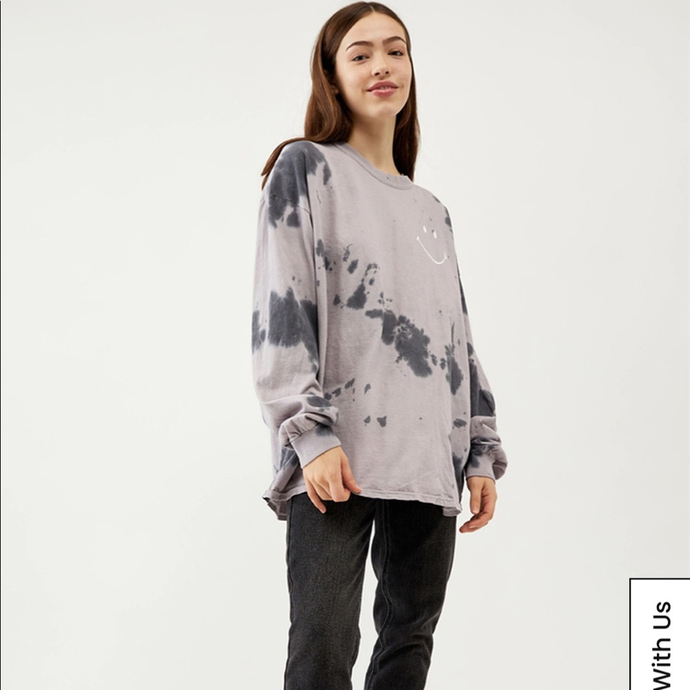 PacSun desert dreamer x smiley tie-dyed long sleeve t-shirt